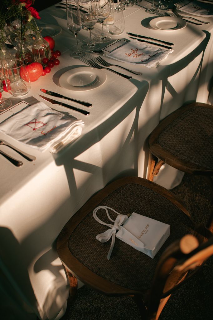 Servilletas bordadas en bodas