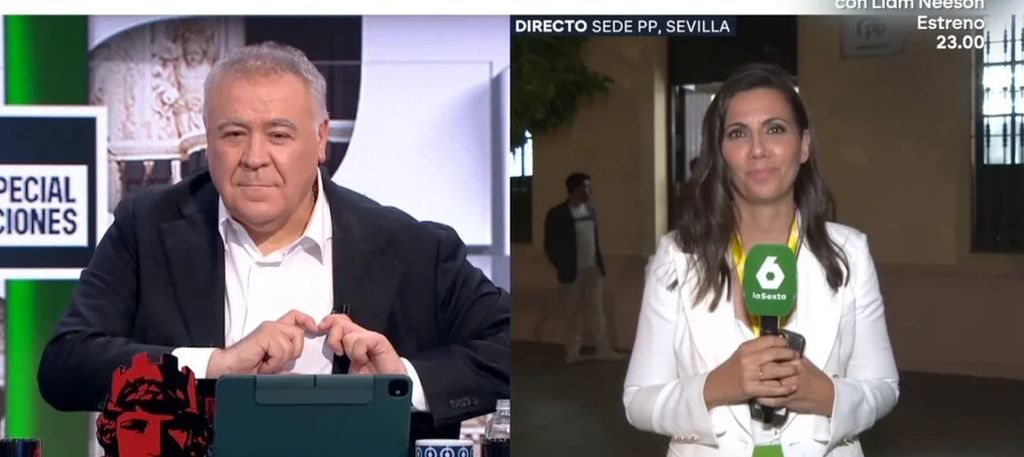 Ana Pastor y Antonio García Ferrras en la conexión de 'Al rojo vivo'