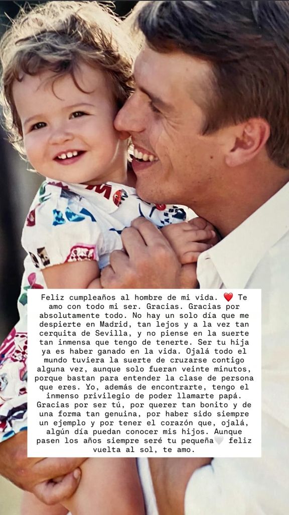 La preciosa felicitación de Alba Díaz a su padre, Manuel Díaz 'El Cordobés', por su 58 cumpleaños