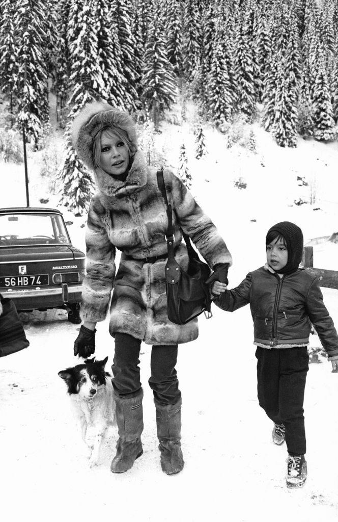 Brigitte Bardot con su hijo Nicolas.