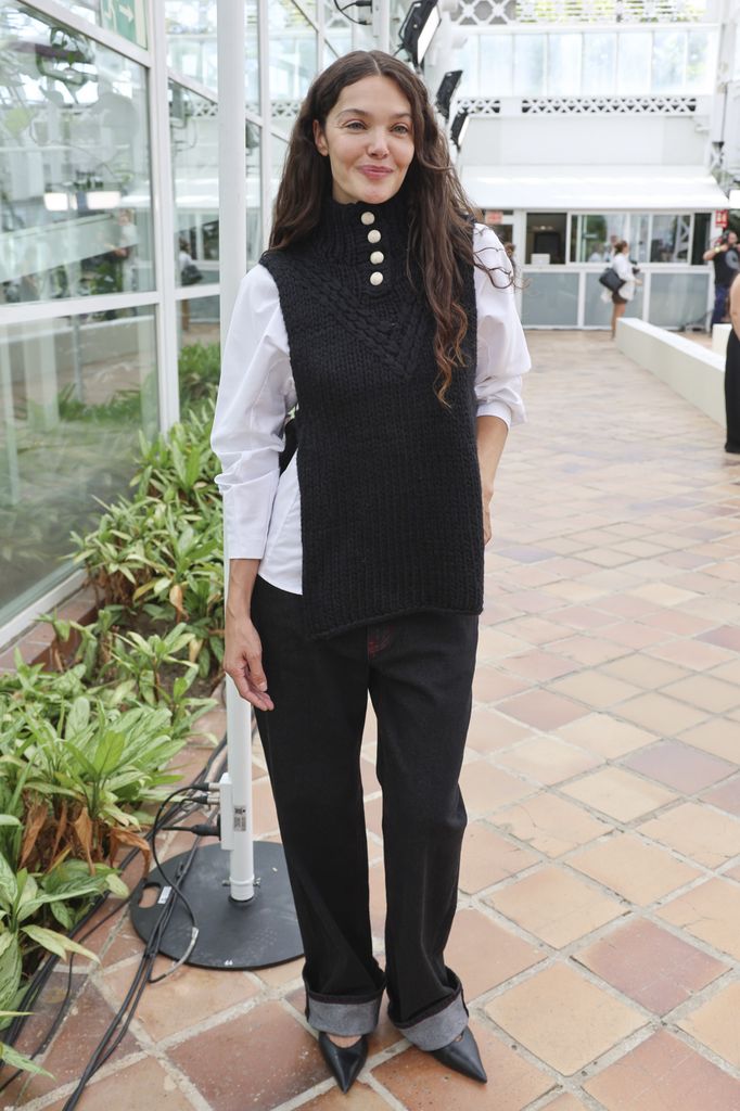 Ana Rujas, en el front row de Simorra durante la Mercedes-Benz Fashion Week Madrid 2026 (14 de septiembre de 2026)  
