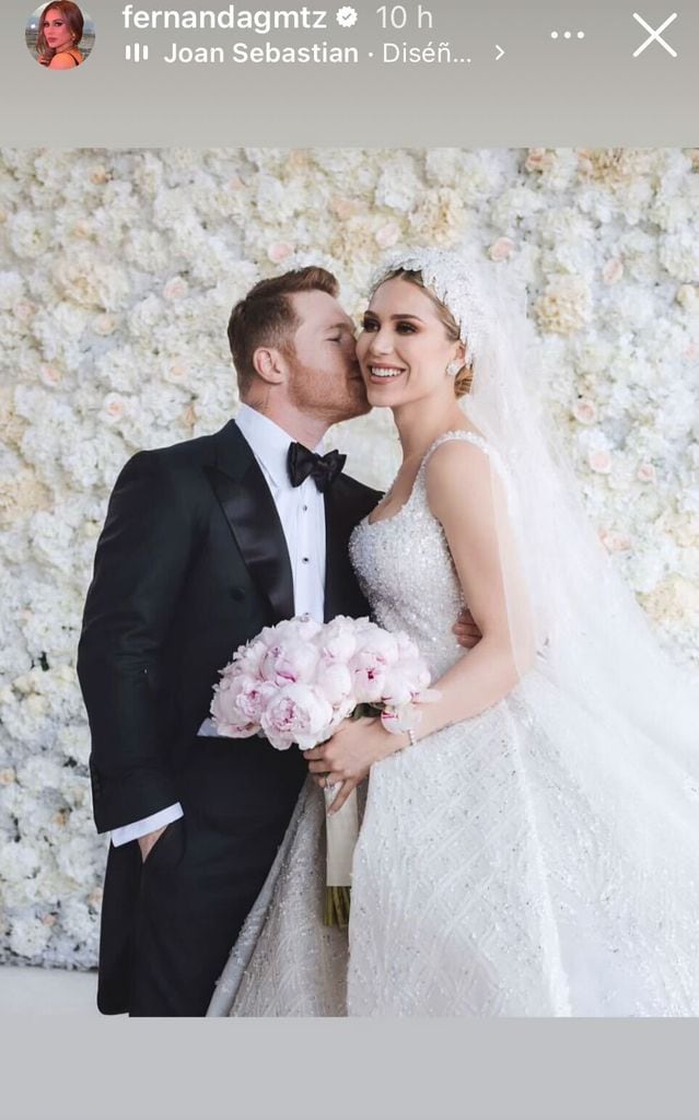 Fernanda Gómez recordó el especial posado junto al Canelo el día de su boda