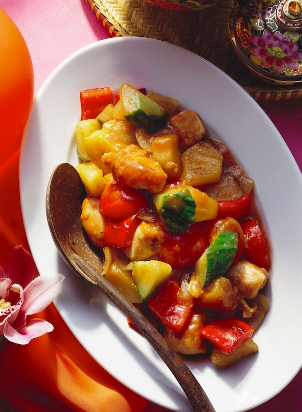 pechuga de pollo agridulce