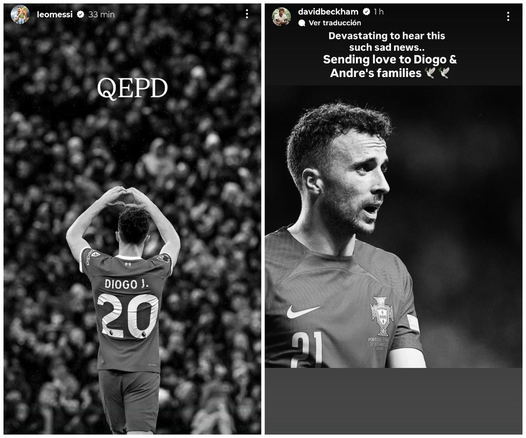Messi y Beckham dedicaron sentidos mensajes de condolencias en sus redes sociales.