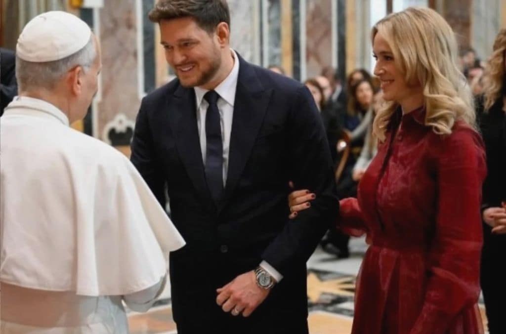 La emocionante visita al Vaticano de Michael Bublé y Luisana Lopilato
