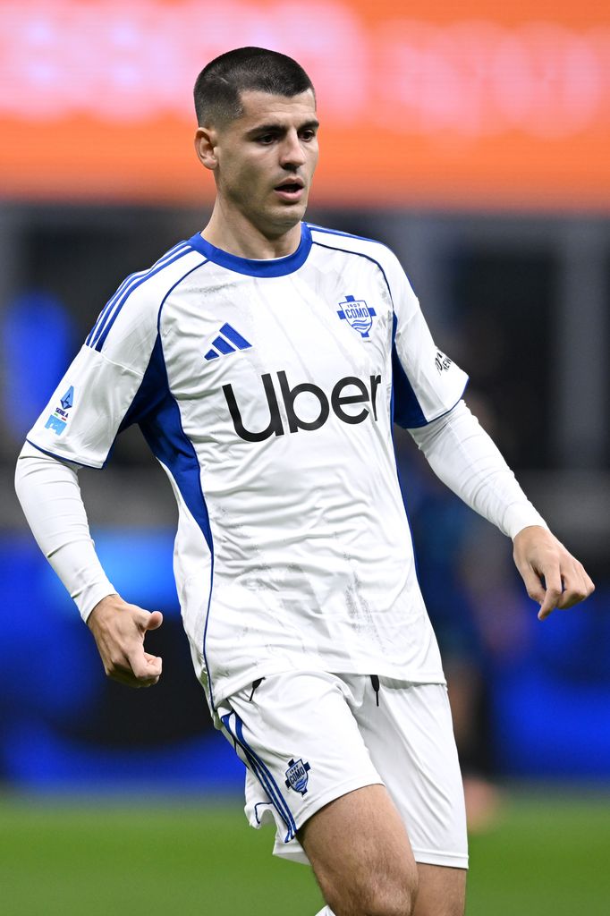 Álvaro Morata, en un partido con el Como