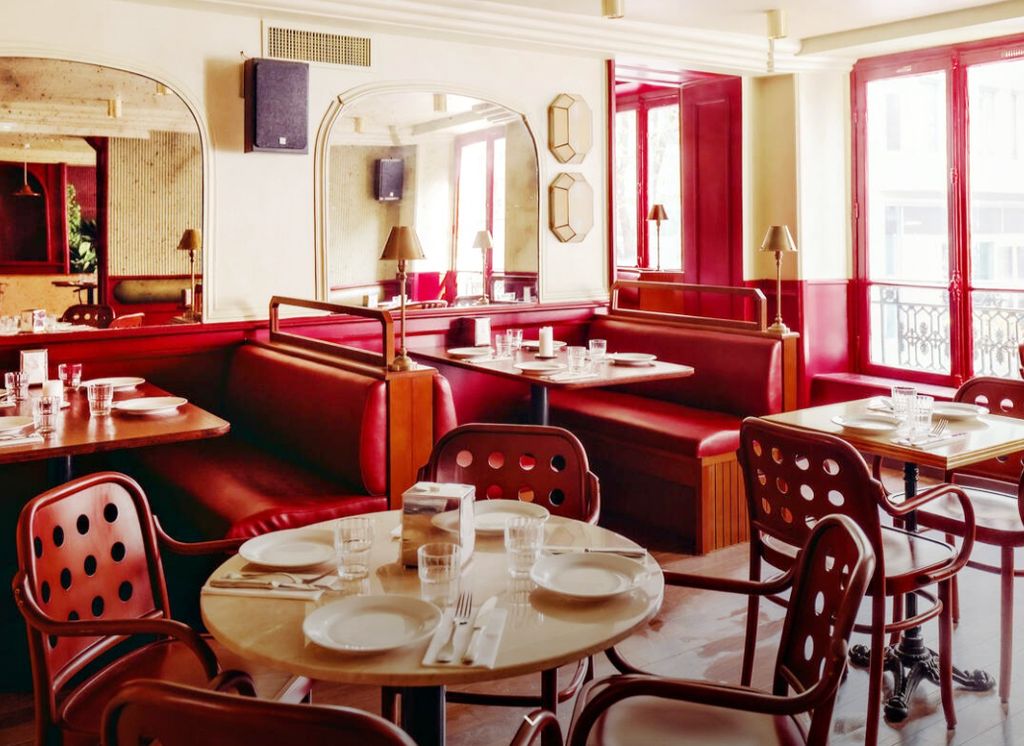 Comedor del restaurante Rosario, en París.