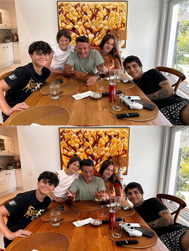 Alejandro Sanz se dejó ver de lo más feliz al lado de su cuatro pequeños