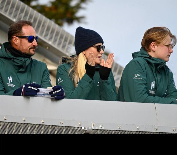 Haakon y Mette-Marit de Noruega con su hijo Sverre Magnus