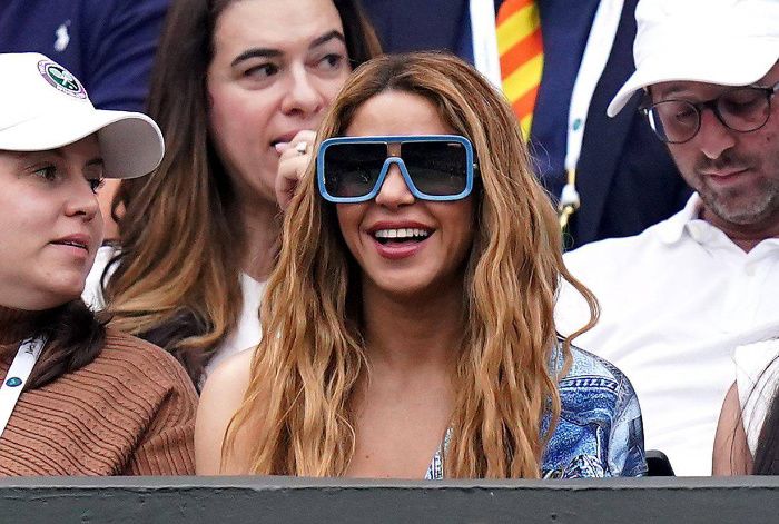 Shakira viendo a Alcaraz en Wimbledon