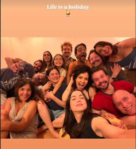 Elena Furiase y Ana de Armas en el cumpleaños de Aleida Torrent
