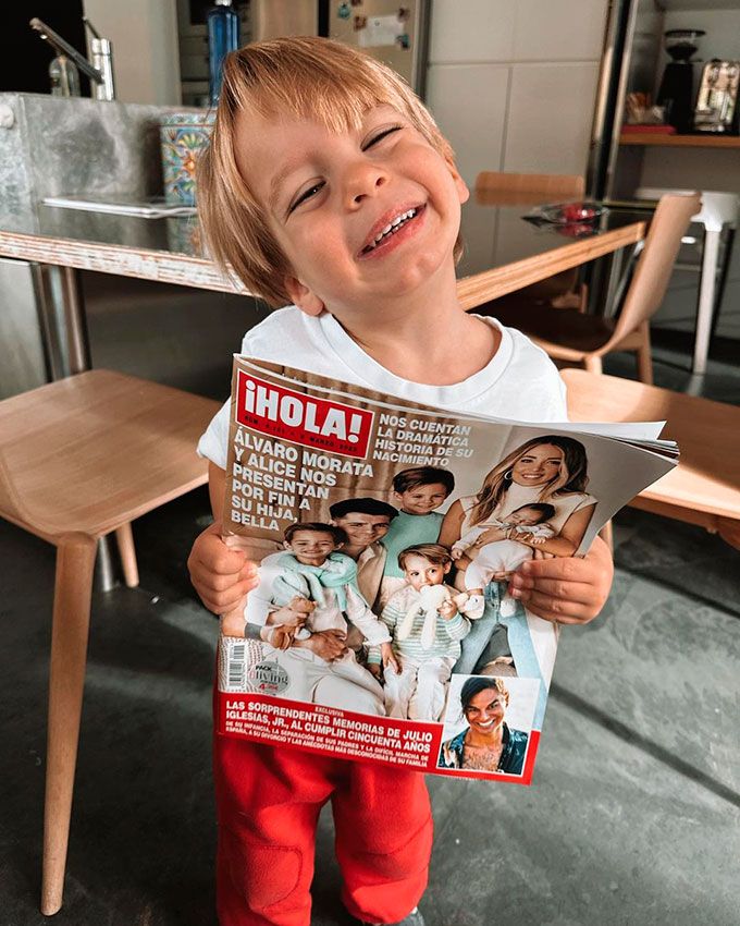 El momento ¡HOLA! de Edoardo, el hijo pequeño de Alice Campello y Álvaro Morata