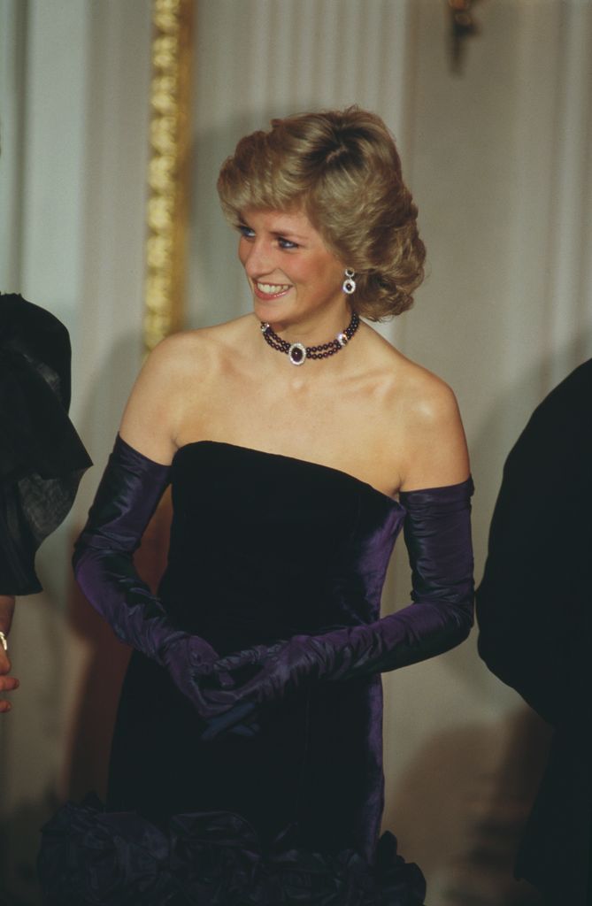 Diana, princesa de Gales, en la ópera de Munich, 1987.