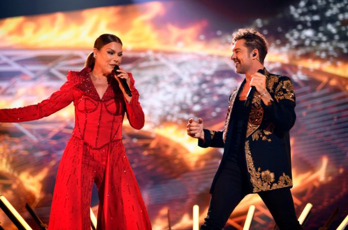 David Bisbal y Olga Tañón