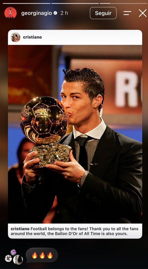 El 'post' de Cristiano que ha compartido Georgina Rodríguez