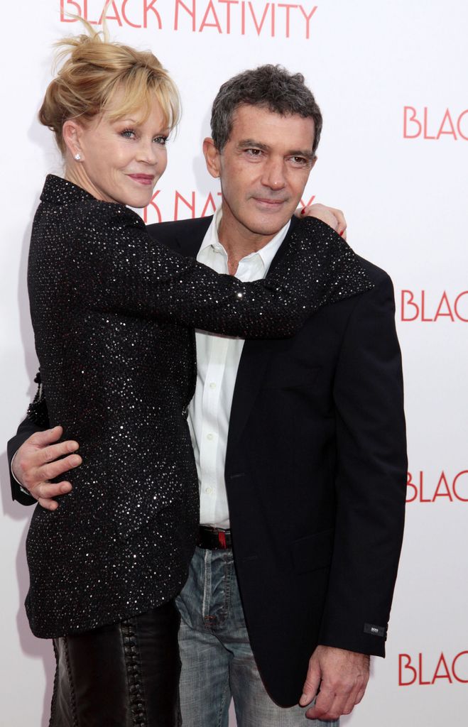 Melanie Griffith y Antonio Banderas en la premiere de 'Black Nativity' en 2013.