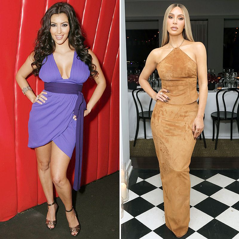 La transformación del cuerpo de Kim Kardashian