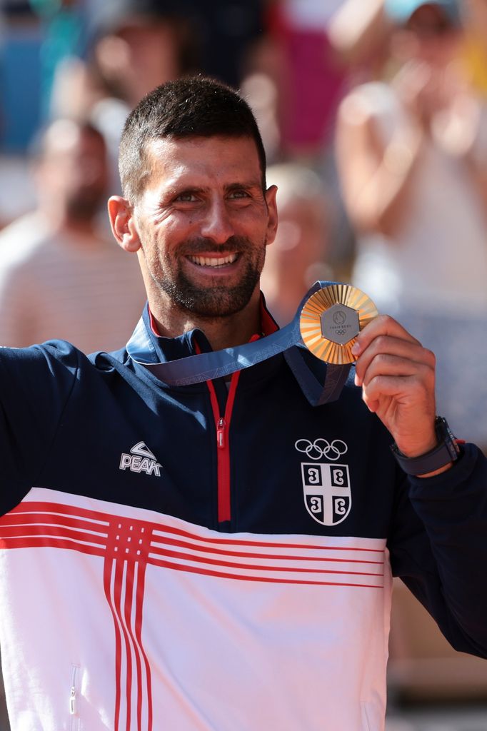 Novak Djokovic en las Olimpiadas 2024 en París. 