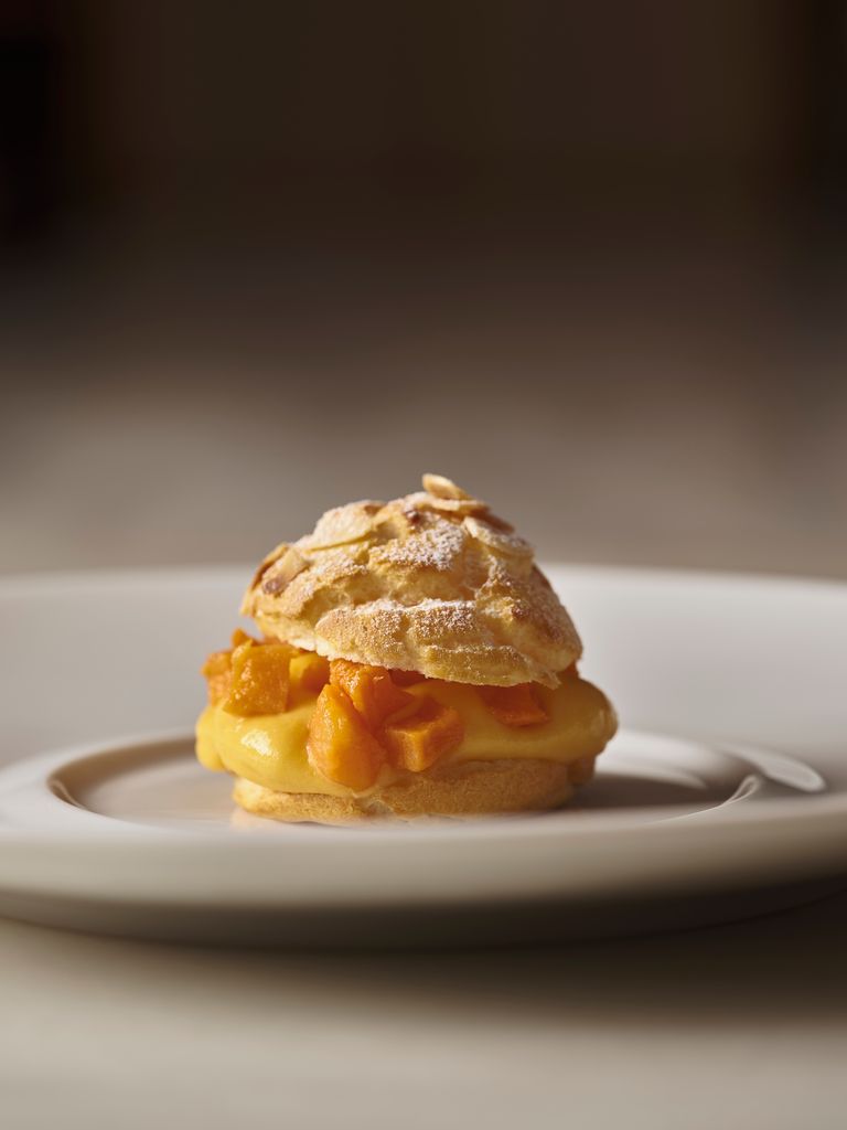 Boniato y pâte à choux, postre de Playing Solo