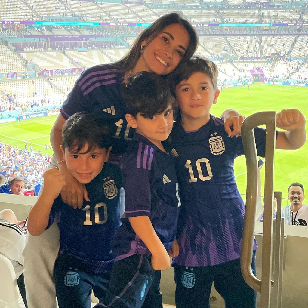antonela roccuzzo y sus hijos