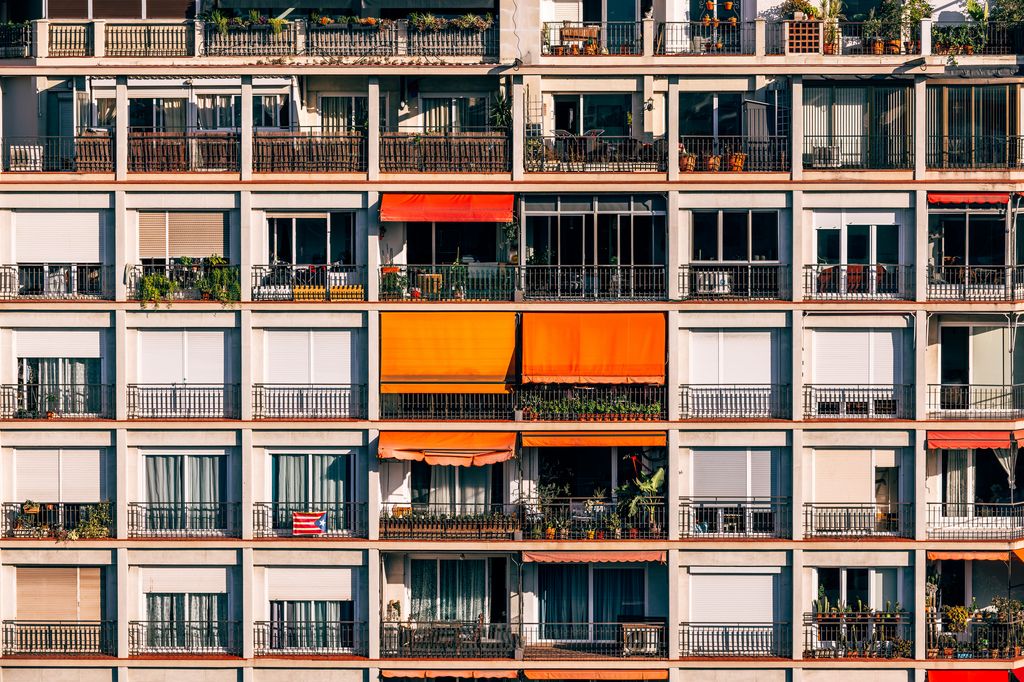 Terrazas de un edificio de Barcelona