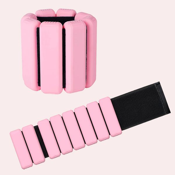 2 unidades de peso de muñeca ajustable de tobillo para ejercicio