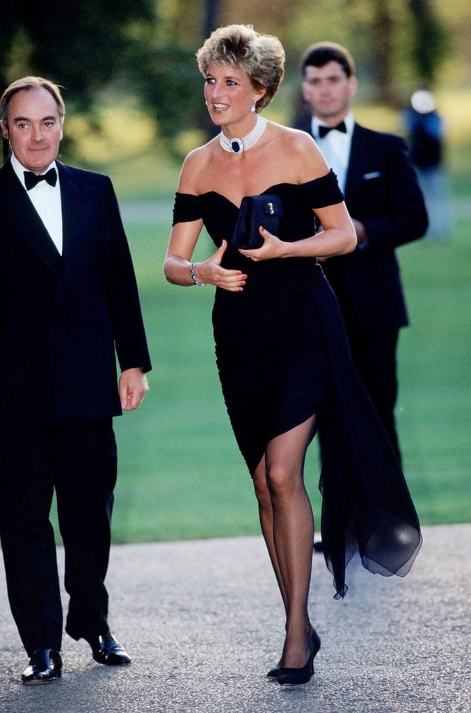 La princesa Diana de Gales con el vestido de la venganza.