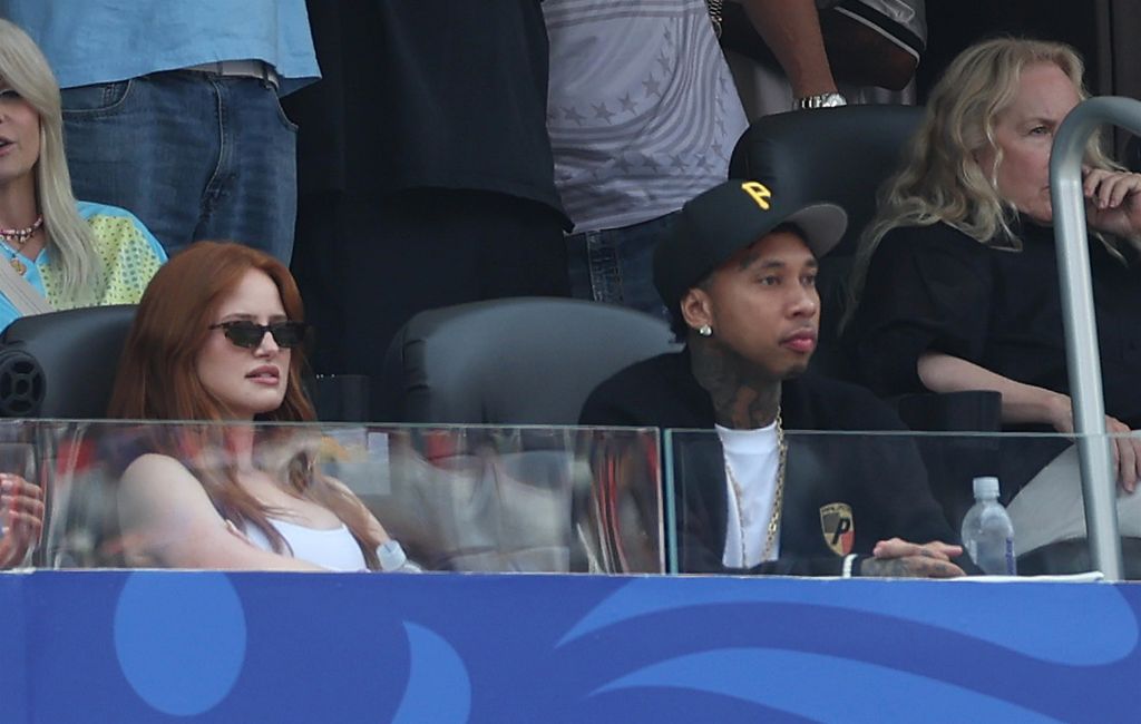 El rapero Tyga tampoco se perdio el España-Bélgica