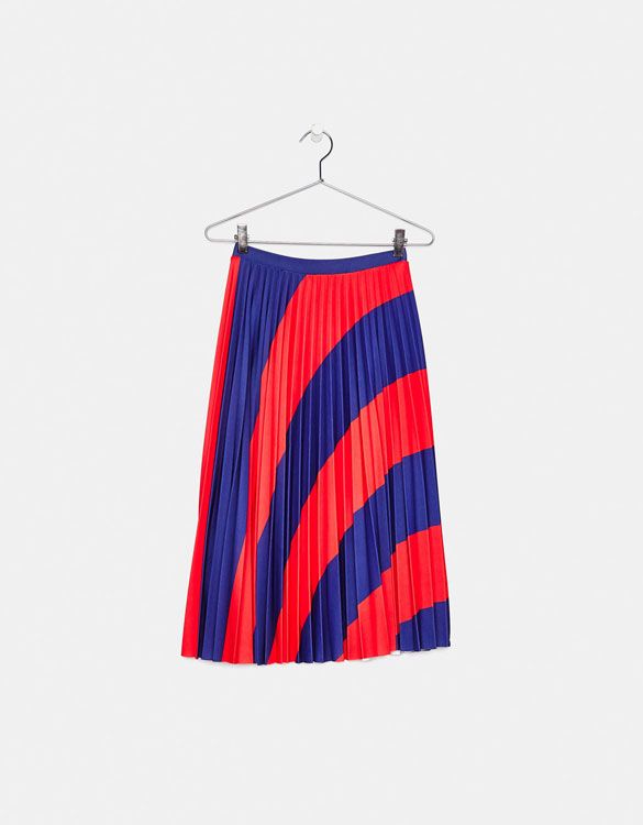 falda plisada bershka