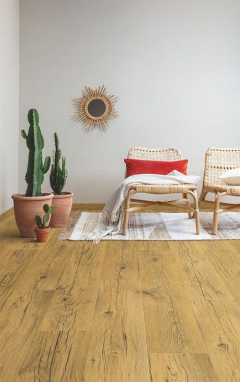 Suelo laminado de estilo rústico
