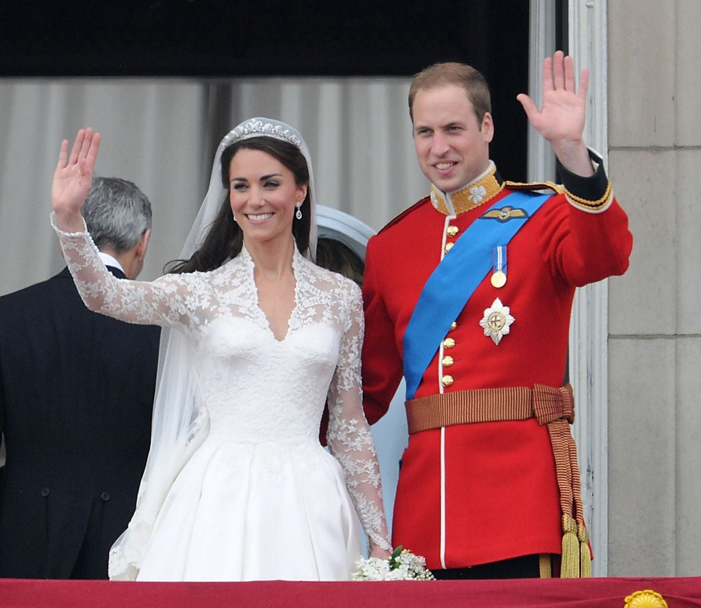Kate Middleton y el príncipe William el día de su boda