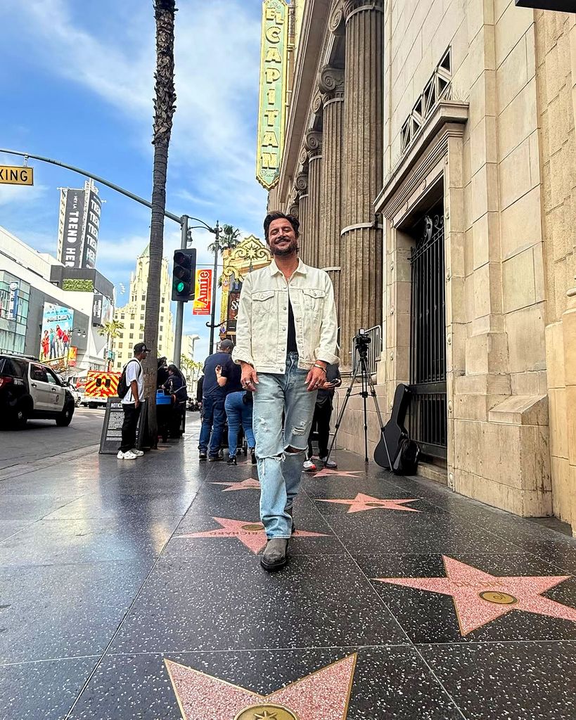 Manuel Carrasco, en el Paseo de la Fama de Hollywood