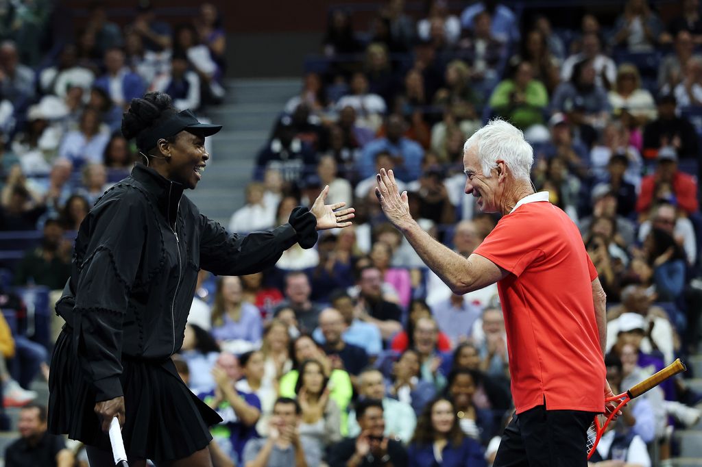 Venus Williams y John McEnroe 
