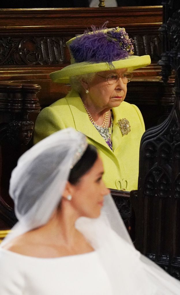Meghan Markle e Isabel II en el día de la boda de Meghan 