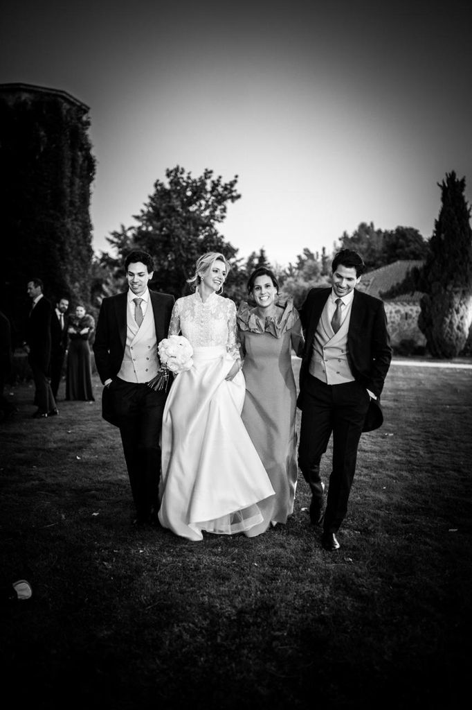 La novia con sus hermanos Ferran, Montserrat y Jordi