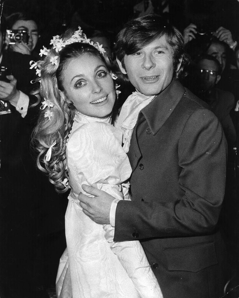 Sharon Tate en su boda con Roman Polanski