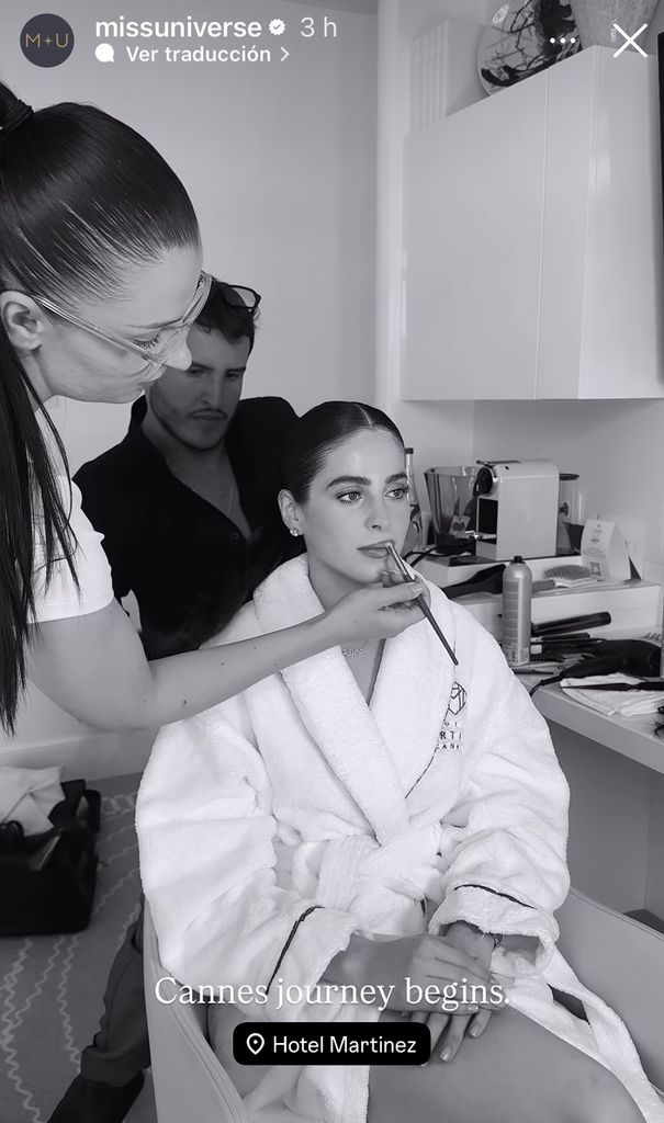 Fátima Bosch, preparándose para su debut en Cannes. 