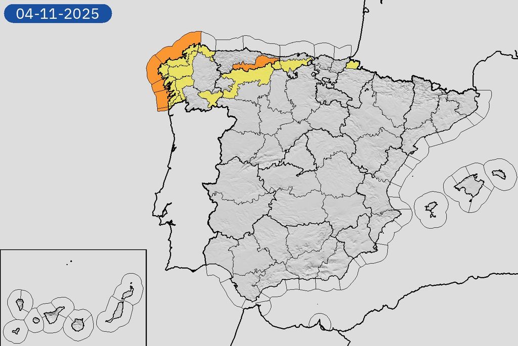 Mapa del tiempo del 4 de noviembre de 2025 
