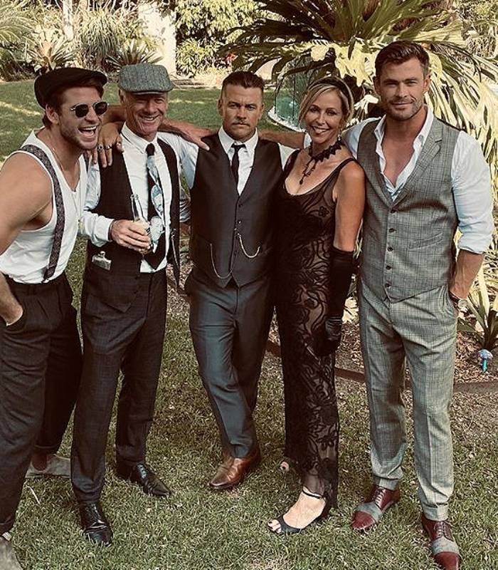 Luke Hemsworth con su familia 
