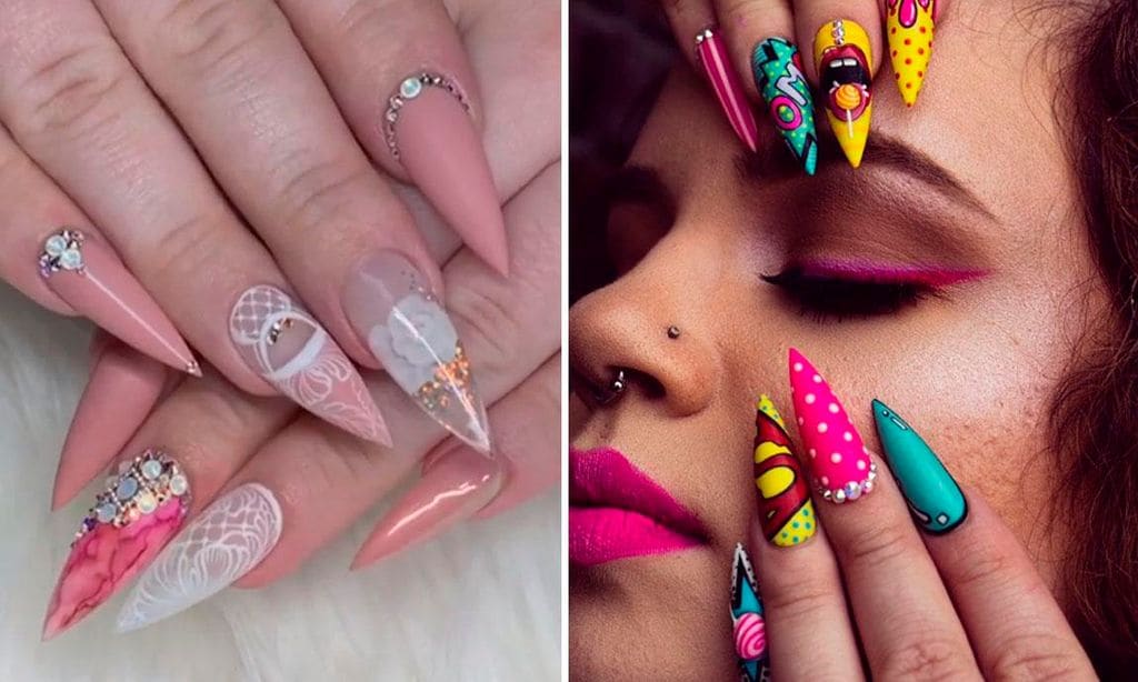 el estilo stiletto es una manicure muy sexy