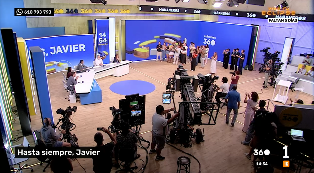 Despedida de todo el equipo de 'Mañaneros 360º' a Javier Ruiz