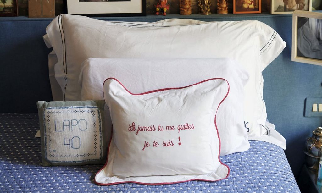 Detalles cojín casa Lapo Elkann