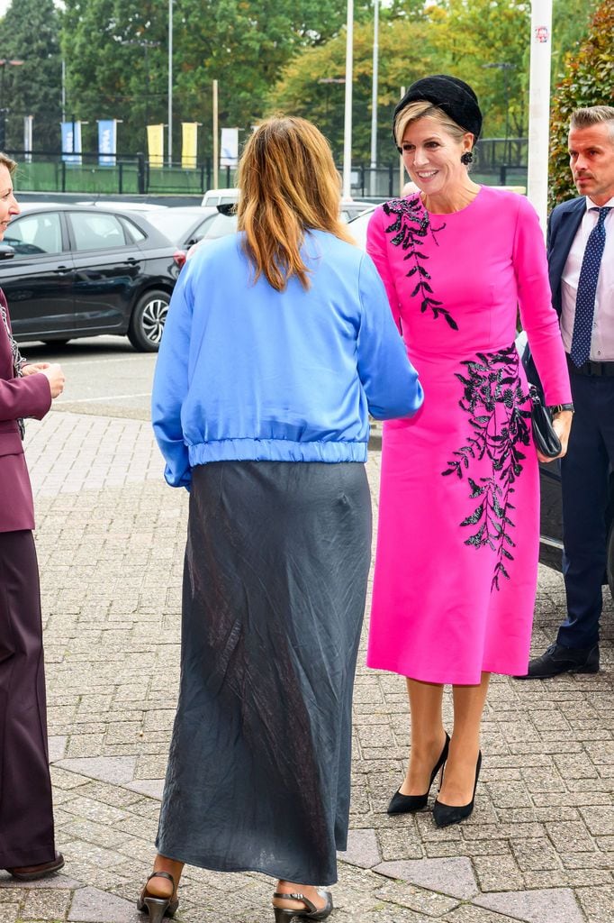 Máxima de Holanda con vestido rosa