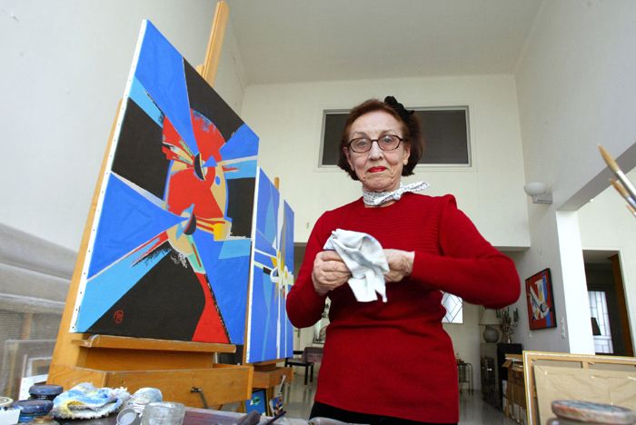 Françoise Gilot en su estudio