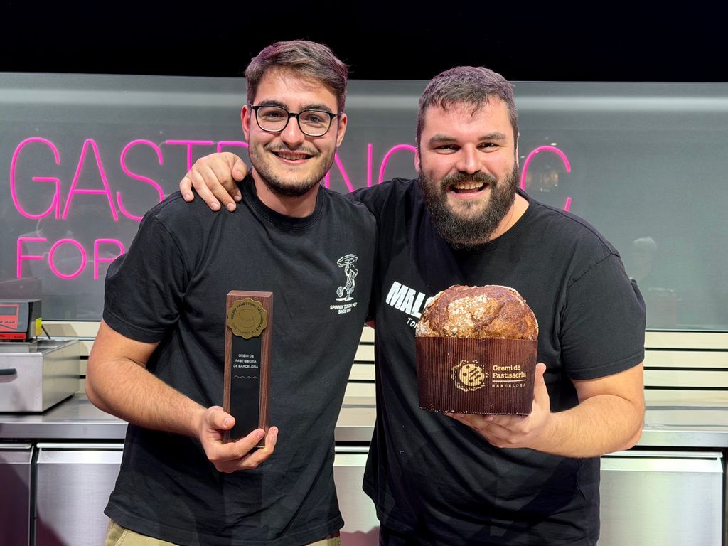 Rafel y Adrià Aguilera, ganadores de la categoría chocolate del Concurso Mejor Panetone Artesano de España.