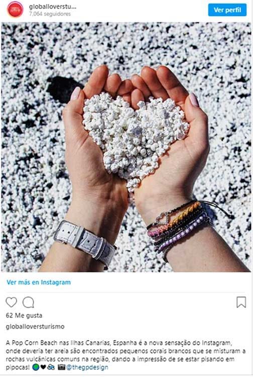 Playa de las Palomitas en Instagram