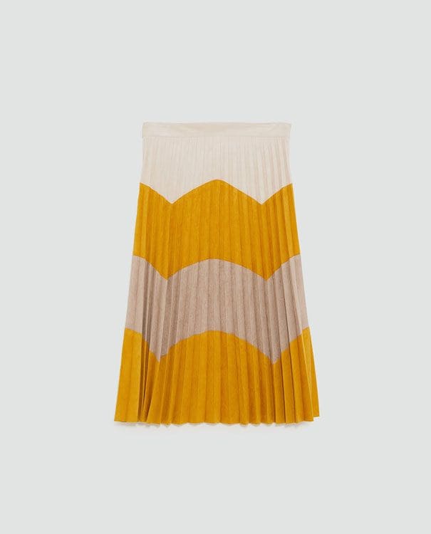 falda plisada zara
