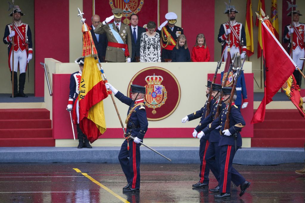 Reyes Felipe y Letizia el 12 de octubre de 2016