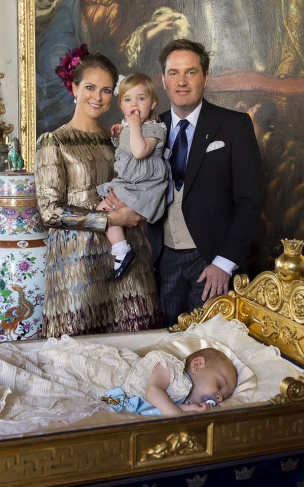 Magdalena de Suecia y su familia