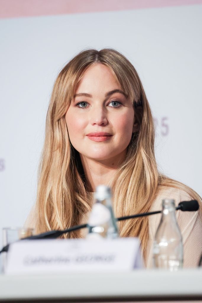 Jennifer Lawrence during the "Die My Love" press conference at the 78th annual Cannes Film Festival at Palais des Festivals on May 18, 2025 in Cannes, France. (Photo by Stephane Cardinale - Corbis/Corbis via Getty Images)